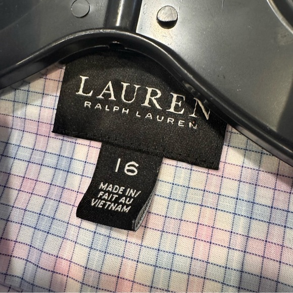 Lauren Ralph Lauren Black Label Big Boys Check Button Down Shirt Sz 16 - Picture 5 of 11